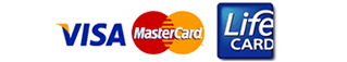VISA、MASTER CARD、LIFE CARD